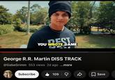 REST YOU WROTE GAME George R.R. Martin DISS TRACK @GabeGrimm 553 views 2d ago ...more Subscribe 109 ☐ Save