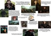 I'm a military genius, I won battle of the whispering woods And let's not forget, I had to promise to marry you, Arya and Sansa to Freys as a promise to make it happen idk man, you caught Jamie off guard, not to mention I'm superman, I was able to do an absolute Lannister blackout over 100s of miles, no scouts able to report back and I killed all the ravens that can can fly at 50 MP/h Look at me, straight after off guarding more Lannister troops at the battle of camps because I'm a genius Least I won the battle of oxcross And I forgot my son is married to Tywin's sister and I don't get involved in wars but today I decided otherwise and gave you soldiers to assist you and took a massive risk Why? I felt brave What was your plan? what's that, you didn't tell me because you didn't have one? You were just lashing out because you weren't anywhere closer to beating Tywin and you lost Winterfell and your brothers I wanna go home I would have beat Tywin if it wasn't for Edmure You wanna talk about warging into your wolf and finding a magic goat path no one, not even the family living there for thousands of years knew about? and then ambushing the soldiers when they were asleep? MOGGED Maybe in another life, you would be better then me, because it's definitely not this one