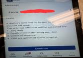 Fresh Start Message From: Team, A doctor's note will no longer be accepted if you call off work. The only call offs that will be accepted are: 1. Jury duty 2. Death immediate family member. 3. Leave of absence 4. YOU are admitted to the hospital. Continue Home Timeline Discover Training More