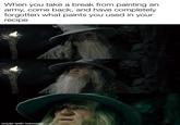 When you take a break from painting an army, come back, and have completely forgotten what paints you used in your recipe made with mematic