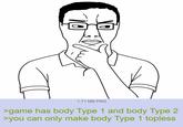 1.71 MB PNG >game has body Type 1 and body Type 2 >you can only make body Type 1 topless