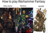 How to play Warhammer Fantasy Video Game Tabletop WHFRP