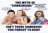 I CONSENT THE MYTH OF "CONSENSUAL" I CONSENT END OF CIVIL WAR IN THE HOLY ROMAN EMPIRE I DON'T! Protestants The Emperor France ISN'T THERE SOMEBODY YOU FORGOT TO ASK?