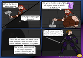Who lurks in the dark? So you made a purple, dragon yours with a nut20? A Purple Dragon knight First of all, that's a very rare pink dragon, and second of all, you'd better laugh at its jokes. My armor is covered in black dragon scales, discolored by the passage of time... And I have come to unite the warriors under my command. 2026 HackingFun.com