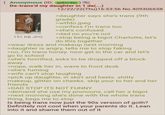 Anonymous (ID: gzEC/8el De-trans'd my daughter in 1 da(...) 151 KB JPG 12/22/22(Thu)16:53:56 No.409306658 >daughter says she's trans (9th grade) >wtfdo.jpeg >confess I'm trans too >she's confused >dad no you're not >stop being a bigot Charlotte, let's do this together >wear dress and makeup next morning >daughter is angry, tells me to stop faking >no, I'm trans honey. now get in the car and let's go to school >she's horrified, asks to be dropped off a block away >nope, walk her in, wave to front desk >she's fuming >wife can't stop laughing >pick up daughter, in skirt and heels. s----- makeup, glitter on cheeks. skip your to her and her friends >DAD STOP ITS NOT FUNNY >demand she use my pronouns, call her a bigot >next morning she's done with the whole trans thing, begs me to stop Is being trans now just the 90s version of goth? Definitely not cool when your parents do it. Lean into it and shame them out of it