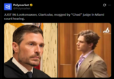Polymarket ✶ @Polymarket JUST IN: Looksmaxxer, Clavicular, mogged by "Chad" judge in Miami court hearing. الد