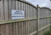 THIS IS A PRIVATE SIGN PLEASE DO NOT READ