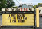 FISH FRY JUNE 5 2-6 PM I BECAUSE IT'S THE ONLY GAS CAN AFFORD MI
