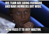 HIS TEAM ARE GOING FORWARD AND HAVE NUMBERS OUT WIDE. NOW PASS IT TO JOEY WALTON.