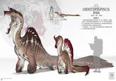 PLEASE DO NOT USE 幼体与卵 10cm LESTOIDEA ORNITHOSPINUS 罗纳鸲 新鸟纲 鸲目 高脊科 物种简介: 生活在低纬度靠近海洋的草原沼泽地肉食性物种,体长3~8m,体重400kg~4t,主食触蝓 ,鱼与腐肉。它们特化的面部鳞片从新构成嘴里的牙齿,这些“牙齿”仍然分布在靠近脸颊的那 一侧。它们后足退化是祖征,因此它们大部分时间都呆在水中,偶尔回到陆地上晒太阳与捡垃圾 吃。雄性华丽的背羽是求偶特色,且会随着年龄增长而逐渐变大。 它们在雨季繁殖,一次产下20~45枚卵,刚刚出生的幼崽没有背羽,随着年龄的增长会逐渐 长出,由体型较小的雄性在泥滩上挖坑孵蛋。 20 2025 MAY