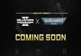 LEGENDARY WARBOND HELLDIVERS Х WARHAMMER 40.000 COMING SOON ARROWHEAD OFFICIALLY WARHAMMER LICENSED STUDIOS