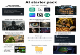 "Here's a prompt that will make it better" PROMPT highly detailed, ultra realistic, cinematic lighting, 8k, photorealistic, trending on artstation "Al will take over the world" Spends way too much time perfecting prompts Al starter pack Uses it for everything Either amazing... Midjourney Canva N G ...or complete nonsense "It's not perfect, but it's getting scary good" 60 tabs open × × x + G google.com/search?q=how+to+make+the+perfec Tries to make money with it Print on demand YouTube automation Al generated ebooks Stock images "Al side hustle" Make $10,000 With AI (EASY) Saves everything it creates AI STUFF (don't delete) Has strong opinions about Al ethics (online) @user123 Al art is stealing from artists. Also look at this prompt I made. 12:34 PM - May 10, 2024 36 Retweets 12 Quote Tweets 289 Likes Secretly worried it will replace their job ツ