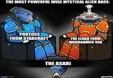 THE MOST POWERFUL WISE MYSTICAL ALIEN RACE: PROTOSS FROM STARCRAFT THE ELDAR FROM WARHAMMER 40K imetip.com THE ASARI SRGRAFO