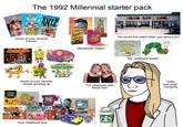 CHIC LIPSARE SEALED The 1992 Millennial starter pack RUGRATS Daris THE MOVIE ANTZ Magic DISCOVERY ZONE Some of your favorite movies AMARDA A A GAMEBOY TEKÁREY عتريتو The WILD Thornberrys Kudos Bubble Jug Remember these? You loved this place when you were a kid Magic School Bus Insida Hurricane THE VERY HUNGRY CATERPILLAR by Fire Gark "My childhood books" Some of your favorite shows growing up "I'm obsessed with these two" "2000 was peak humanity " KIRBY The Crush Stands HIT Your childhood toys