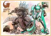 GODZILLA MIKU 이 'A MOT BE DESTROYED.