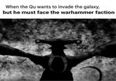 When the Qu wants to invade the galaxy, but he must face the warhammer faction O O