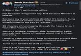 Josh Davies in ⚫ 2nd Group Sales Director | Helping UK Bus... Visit my website 2d 6:30am. Can't get into my office. + Follow Not because I forgot the key. Not because the lock is broken. Because my 4 year old has decided it's locked, hung his toy padlock on the handle, and classified the whereabouts of the key as "secret." 35 minutes of rummaging through the house later, I found the number 4 key. Security posture: impenetrable. Negotiation skills: non-existent. Sense of humour about it at 6:30am: improving. I work in cybersecurity. I help businesses protect their most critical assets from unauthorised access. Turns out I needed to start at home. Now if you'll excuse me, I need to find the number 9 key. I'm not going to say why. It's urgent. #WorkFromHome #CyberSecurity #ParentLife #MondayMorning