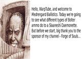 Hello, WarpTube, and welcome to Medrengard Ballistics. Today we're going to see what different types of Bolter ammo do to a Slaaneshi Daemonette. But before we start, big thank you to the sponsor of my channel - Forge of Souls...
