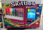 Skittles Remix Skittles REMIX THE RAINBOW TASTE THE RAINBOW MAKE YOUR OW SKITTLES CHOOSE YOUR FAVORITE START HERE MMIX! FLAVOR Please Take A Lid 245-387-0637