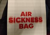 AIR SICKNESS BAG