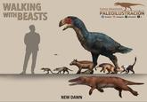 WALKING WITH BEASTS Camus Altamirano PALEOILUSTRACIÓN facebook instagram deviantArt x x NEW DAWN