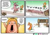 HOLD YOUR HORSES, NEIGH-BOR! THE MANE CHARACTER GOES FIRST! NEIGHEHE~ THAT GASP! COULD V V V R R R PFFRRTT NEIGH~! WAGON HAVE BEEN ME! DRIVING SCHOOL WEB Xmerrivius TOON