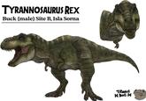 TYRANNOSAURUS REX Buck (male) Site B, Isla Sorna TICANUS M. DOUG Dd TitANUS MDOVG M