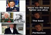 US + made with mematic AFWing.com Show me the best fighter ace alive The best Perfection