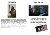 THE BOOK THE SHOW Among the Wildlings, the Thenns are the ones who act most like those south of the Wall. Living isolated in hot springs in the far north, they have laws, follow lords, and forge their own metal. As Jon attempts to integrate the Wildlings into the North, the Thenns are one of his successes. He marries their leader, Magnor Sigorn, into House Karstark, a first step in re- uniting the two halves of the First Men that have been so long separated by the Wall. "Those your parents? Open your eyes. I'm going to eat them. Do you hear me? I'm going to eat your dead mama, and I'm going to eat your dead papa."