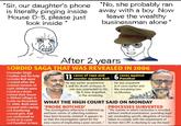 "Sir, our daughter's phone is literally pinging inside House D-5, please just look inside " "No, she probably ran away with a boy Now leave the wealthy businessman alone" adm After 2 years SORDID SAGA THAT WAS REVEALED IN 2006 Moninder Singh Pandher and his help Surinder Koli were arrested after the skeletal remains of eight children were found in a drain behind their house in Nithari village in Noida on December 29, 2006. Both were charged with r----- and murdering several girls. Koli was sentenced to death in 12 cases and Pandher in two. 13 cases of r--- and murder against Koli He was earlier acquitted in 3, and his death sentence in one was commuted to life. He is now acquitted in the remaining. cases against 6 Pandher He was acquitted in 4 cases earlier and the remaining two on Monday. WHAT THE HIGH COURT SAID ON MONDAY 'PROBE BOTCHED' "The investigation otherwise is botched up and basic norms of collecting evidence have been brazenly violated. It appears to us that the investigation opted for the easy course of implicating a poor servant..." PROCESSES SUBVERTED "The manner in which confession is recorded... without medical examination; providing legal aid; overlooking specific allegation of torture... failure to comply with the requirement of Section 164 CrPC is shocking to say the least."