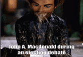 John A. Macdonald during an election debate