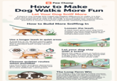 Paw Champ How to Make Dog Walks More Fun Let Your Dog Sniff More If there is one change that makes the biggest difference on walks, it is this: slow down and let your dog sniff. Sniffing is not a distraction from the walk — from your dog's point of view, it IS the walk. It lowers pulse rate, reduces stress, and turns a routine outing into a genuinely satisfying experience. How to Build More Sniffing In Loosen the leash A slack leash gives your dog more freedom to move toward scents and engage with them fully rather than being pulled past them. Use a longer leash in quiet areas A long line of 15-30 feet (where safe) allows sustained, exploratory sniffing that a standard leash simply cannot provide. Quiet Area Time Spent Let your dog stay with a scent Resist the urge to move on before your dog is ready. The time they spend with a single scent is some of the most enriching time of the whole walk. Choose quieter routes when possible Less foot traffic and fewer distractions allow your dog to sniff more freely and at a more deliberate, calming pace. Slower Route The Long-Term Win Even adding a few intentional sniffing moments to an ordinary walk can shift its entire tone, from rushed and reactive to calm and satisfying. Dogs who sniff freely on walks are less likely to develop the boredom- and frustration-driven behaviors that make life harder at home.