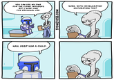 YOU CAN USE MY DNA FOR THE CLONE TROOPERS BUT I WANT ONE FOR PERSONAL USE. SURE. WITH ACCELERATED MATURATION TOO? NAH, KEEP HIM A CHILD. STONETOSS.COM