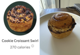 Cookie Croissant Swirl 270 calories①