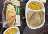 ell d Country ken Marie Callender's Country Fried Chicken & Gravy Breaded White Meat Chicken Patty with Creamy Mashed Potatoes & Home-Style Gravy with Corn 15g PROTEIN NET WT 13.1 OZ (371g) PER 1 MEAL SPECTED U.S. DEPARTMENT OF Calories Og Sat Fat Sodium Sugars SERVING SUGGESTION ENLARGED TO SHOW DETAILS 450 6 1130mg Added KEEP FROZEN; COOK AS DIRECTED 30% DV 49%DV 0%DV