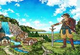 A piece of Dragon Quest XII fan art. It depicts the main character.