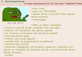 Anonymous 83 KB JPG 11/28/18(Wed)18:37:23 No.786057786 >be me >go on Reddit >see that a post has gold and silver >wot.jpg >ffw a few weeks >see a post that made me laugh >click on button to give gold >a menu comes up to buy gold >confusion.jpg >click on buy gold >asks for a payment method >what the f--- >some f------ actually spend money to give a medal to posts and comments that they enjoy >mfw