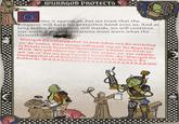 C WURRGOB PROTECTS ime is against us, but we trust that the Emperor will keep his protective hand over us. And as long as this scriptorium still stands, we will continue our work. Future generations must learn what the Greenskins hap Wurrgob Da Unstoppabul 'as now taken ova dis workshop uv'da 'umiez. Dese wimps will teach 'em an' his Boyz how ta kreate such beautiful illustrations 'n honor uv Gork an' Mork. We will adorn our ships, our armor, an' our vehicles wit' im, so 'dat we may become invincible. An' Wurrgob Da Unstoppabul shall henceforth be known as Masta o' Da Rekkords. WAAAAAAAAAAAAAAAAAAAAAAAGH!