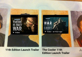 WARHAMMER THERE IS ONLY WAR Video WARHAMMER A WAR BETWEEN GODS Video an hour ago 11th Edition Launch Trailer The Cooler 11th Ju Edition Launch Trailer