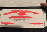 Pastor This Certifies That Has successfully competed and fulfilled the requirements for graduation and is hereby awarded this Eighth Grade Diploma This thirtieth day of May 2026 Principal