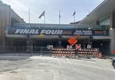 2026 NCAA MEN'S FINAL FOUR 13FT 11 IN THE ROAD ENDS HERE CROWNE PLAZA 1311IN FINAL FOUR HOTEL 1 DO NOT ENTER ONE WAY DET