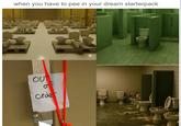 when you have to pee in your dream starterpack OUT σ orde