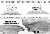 RULES DISCUSSION IN DND THE MARTIAL/CASTER DISPARITY ISN'T REAL, YOU ARE JUST BAD AT ROLEPLAY WOTC CONTINUES TO BUFF CASTERS WITH SPELL OPTIONS AND LEAVES MARTIALS WITH NOTHING RULES DISCUSSION IN MAGE: THE ASCENSION DOES THE GAME WORK? imgftp.com NO