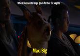 When she needs large pads for her fat vagina Maxi Big