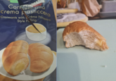 Style Cornet and crema pasticcera Croissants with Crème Pâtissière Style Fi,'ling