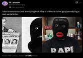 ⁹e; pepper @fearfulnhungry Fan account i don't wanna sound annoying but why tf is there some guy parodying a real serial killer D ABDUCTIONS E NEED YOUR HELP ONG TO THE APPREHENDON OF THE MASSAGE ABDUCTION OF THESE THREE YOUNG ALS NICOLA LYNAS 13 KARMEN CHAN 13 MR TORTURE $300,000 REWARD E CONVICTION OF THE OFFENDER eleve you know the IDENTITY POLICE 10:57 PM ⚫ Jun 2, 2026 377.9K Views RAP