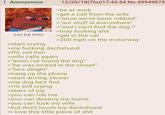 : Anonymous 344 KB PNG >start crying 12/20/18(Thu)17:43:54 No.49949875 >be at work >get a call from the wife >"anon we've been robbed" >"our stuff is everywhere" >"and i can't find the dog!" >holy f------ s--- >get in the car >200 mph on the motorway >my f------ dachshund >ffs, not him >wife calls again >"anon i've found the dog" >"he was locked in the closet" >"he's alright" >hang up the phone >start driving slower >my dog he's fine >i'm still crying >tears of joy >you can rob me >you can destroy my home >you can f--- my wife >but don't touch my dachshund >i love this little p------------