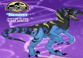 JURASSK PARK CHAOS EFFECT Kenner RAPTOR ALPHA "NIGTH HUNTER"