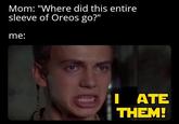 Mom: "Where did this entire sleeve of Oreos go?" me: LATE THEM!