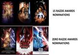 STAR THE FORCE APARTHE WARS STAR WARS BEEINDE 14 STAR WARS 15 RAZZIE AWARDS NOMINATIONS ZERO RAZZIE AWARDS NOMINATIONS